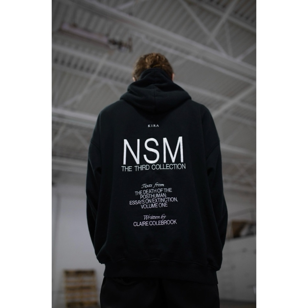 386$Usd Kira Nsm Look Book Hooded Sweatshirt Black Large L Thick Warm Streetwear